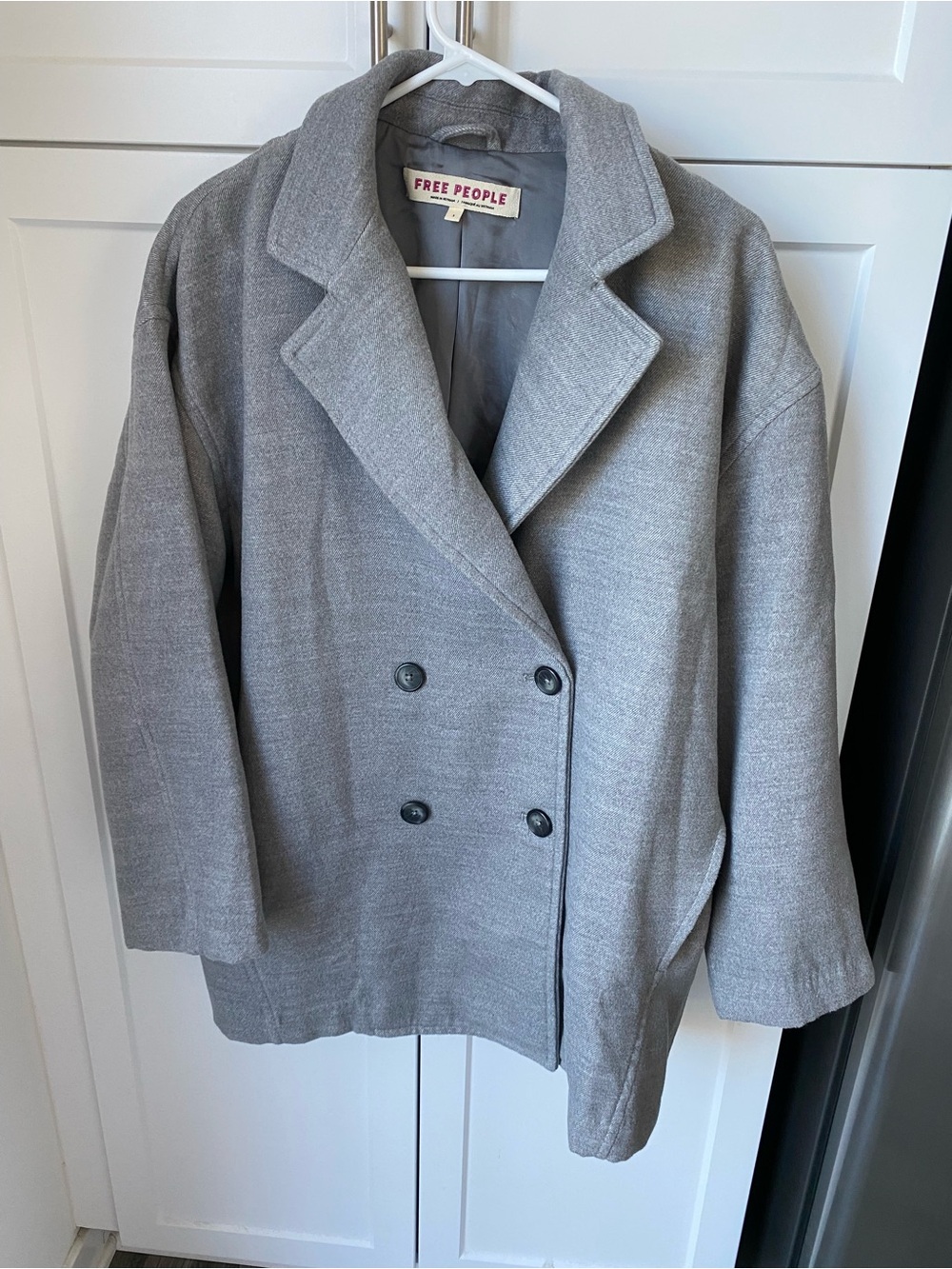 Free people’s men’s gray oversized blazer coat small